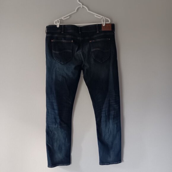 Lee Extreme Motion Cotton Denim Blue Jeans MVP Slim Straight Cobra Blue 42 x 32 - Picture 2 of 10